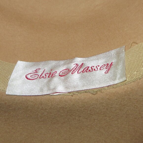 Elsie Massey Cloche Hat w/Exquisite Lace, Floral & Feather Trim - Neutral Colors - Picture 5 of 5